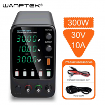 Wanptek Alimentatore CC regolabile 30V 10A 60V 5A Banco da laboratorio Fonte di alimentazione Alimentatore stabilizzato Regolatore di tensione Interruttore 120V