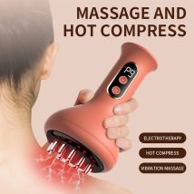 Rechargeable Scraping Massager Hot compress Meridian Brush Body Vibration Massage Lymphatic Drainage Dredging