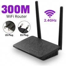 300M Wireless WiFi Router 2.4G Access Point WIFI Long Range Signal Network Switch WAN /LAN Ports 2 Standard Plugs WiFi Repeater