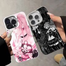 1PC Luxury Clmj Death Note Misa Phone Case For IPhone 17 Air 16 15 14 13 12 11 Pro Max Plus Color Shockproof Back Silver Cove
