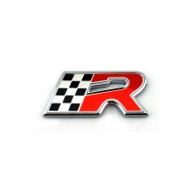 Chrome Flag R car emblem badge sticker for Leon Cupra ALTEA IBIZA TOLEDO Fender Rear Nameplate