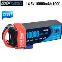 DXF Lipo batteria 4S 14.8V 10000mAh 100C 200C Deans/T XT90 EC5 XT90S per RC 1/8 1/10 Car Truck Tank RC modelli XXMAX 8S Arrama