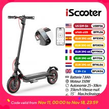 Scooter elettrico per adulti pieghevole iScooter W7, scooter elettrico, monopattino elettrico 35 km/h, skateboard 650 W, kickboard 36 V 10,5 Ah