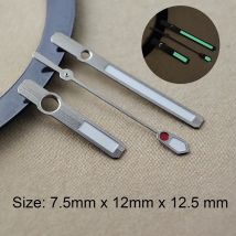 Uhrenteile NH35-Zeiger C3 Starke Leuchtzeiger Hochwertige Zeiger aus gebürstetem Silber und Roségold, geeignet für NH35/NH36/4R/7S-Uhrwerk