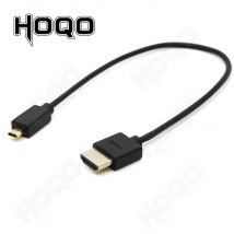 Ultra thin 4k HDMI to Micro HDMI to Mini HDMI Cable OD 3.2mm Super Soft @60hz Light-weight Portable 1short thin hdmi2.0 coiled
