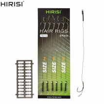 Hirisi 6 szt. Wędkarstwo karpiowe gotowe haczyki Link wiązane zestawy Terminal Tackle TS113