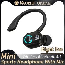 VAORLO Bluetooth 5.2 Business Cuffie senza fili Gancio per l'orecchio Mini HIFI Bass Auricolare con cancellazione del rumore con microfono Cuffie da gioco sportive