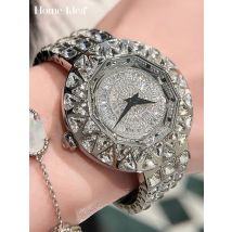 Top Qualität Frauen Luxus Glänzende Diamanten Armbanduhr Designer Büro Damen Arbeit Schmuck Zubehör Bling Bling Quarz Uhren