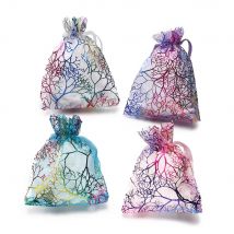 20 pz/lotto Ramo Colorato Sacchetti di Organizzazione con Coulisse Gioielli FAI DA TE Che Fanno Sacchetti di Imballaggio Sacchetti di Caramella Festa di Nozze Sacchetti Regali