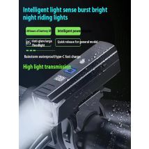 Powerful Bicycle Induction Head Light with Power Display USB Rechargeable MTB Bike Front Light for Night Outdoor Cycling Safety