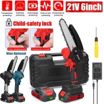Sega da potatura elettrica da 21 V da 6 pollici Mini motosega a batteria per spaccare il legno Utensile elettrico per la lavorazione del legno per il taglio del frutteto da giardino