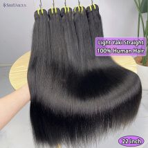 Yaki Straight Bundles 100% Real Human Hair Double Weft Natural Black Color Vietnamese Raw Virgin Human Hair Weaving Extensions