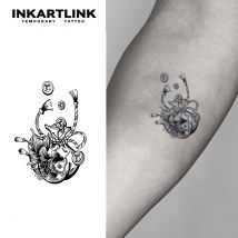 3 Stück Treasure Bag Temporäres Tattoo, Letzt bis 15 Tage, neue Technologie, magischer, wasserfester, semi-permanenter Aufkleber.