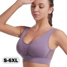 Frauen Bh Push-Up Nahtlose Bralette Frau Mesh Aushöhlen Atmungs Große Größe Yoga Laufsport Bhs Weibliche Unterwäsche Tops