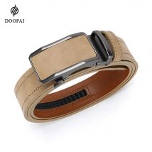 Automatic Buckle Belt for Men Famous Brand Business Belt Men High-quality PU Leather Waist Straps Black Male Jeans Belts for Men