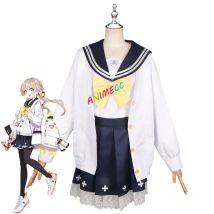 En Stock S-2XL archivo azul Ajitani Hifumi Cosplay disfraz peluca Anime juego proyecto MX uniforme trajes de fiesta de Halloween para mujeres