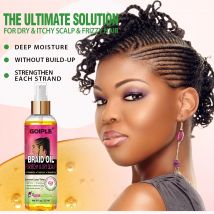 GOIPLE Natural Rose Extract Braid Oil For Itchy Dry Scalp Cornrow Locs Twist Add Shine Smoothes Moisturizes Hair Care Oil