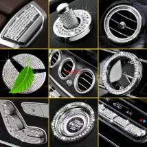 Für Mercedes Benz E Klasse E260 E300 W213 Center Konsole Trim Diamant Abdeckung Kristall Aufkleber Innen Zubehör Modifikation