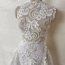 2025 HEIßER Neue Schnurgebundene Stickerei Guipure-spitze Stoff Hohe Qualität Mode Hochzeit Kleid Spitze Stoff Französisch Chantilly Spitze