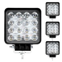 LED Tractor Work Lights 4800lm LED Pod Lights 12V 24V Cube Off Road Light Square for Service Tow Truck ATV UTV RV RZR Boat Pick