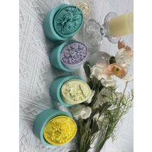 Oval Flower 3D Soap Mold Natural Bar Soap Molds Scented Candle Wax Silicone Mold Aromatherapy Plaster Resin Crafts Mold