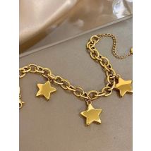 Greatera Three Star Pendant Women's Bracelet Lobster-claw-clasps Chain Original Design Stainless Steel Popular Bangle Jewelry