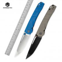 Coltello pieghevole PFP11 per pesci petrificati 14C28N Lama cava G10 Maniglia Coltelli da caccia all'aperto Multiutensile Strumento di pesca pieghevole EDC