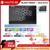 Haute42 Controller magnetico senza leva Hitbox Pulsante Controller arcade per PC/PS4/PS5/Switch Stick arcade senza colla Hitbox