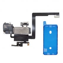 Altoparlante auricolare con cavo flessibile per iPhone X XR XS 11 12 Mini Pro Max Schermo altoparlante anteriore superiore Sostituzione adesiva impermeabile