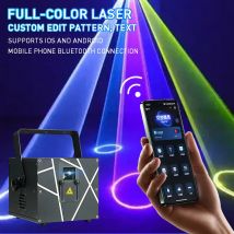 MIKOY-luz láser RGB de 3w, 4w, 5w, con aplicación móvil Bluetooth, DMX, discoteca, espectáculo, actuación en casa, fiesta, boda, escenario