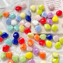 10 Stück 10 x 12 mm schalenförmige Keramikperlen, mehrfarbig, lose Porzellanperlen, DIY-Halskette, Armband, Schmuckherstellung, Zubehör