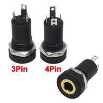 PJ-392A 3/4 Pin 3,5 mm Audio Jack Buchse 3/4 Pole Stereo Solder Panel Mount 3,5 mm Kopfhörer Buchse Stecker mit Mutter