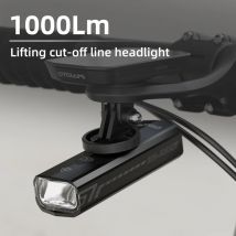 CYCLAMI Reflektor rowerowy 1000LM Wodoodporna ładowalna przednia lampa rowerowa Aluminiowa ultralekka latarka