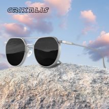 CRIXALIS Vintage Punk Sonnenbrille für Männer Frauen Luxus Designer Steampunk Sonnenbrille Retro Oval Goggle Driving Shades UV400