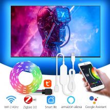 Strisce luminose a LED 5V USB RGB RGBW App Controllo luci che cambiano colore Bluetooth/Tuya Wifi/Zigbee Striscia LED Camera TV Retroilluminazione Alexa