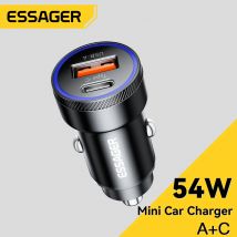 Essager 54W USB Ładowarka samochodowa 5A Fast Charge 3.0 QC SCP AFC 30W USB Type C Szybkie ładowanie dla Xiaomi poco iPhone Huawei Samsung