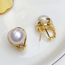 MeiBaPJ 925 Echtes Silber Weiße Natürliche Perle Mode Einfache Ohrstecker Feiner Hochzeitsschmuck für Frauen