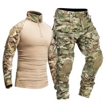 Uniforme tattica mimetica Airsoft Ripstop Suit Multi Pocket Tute Pantaloni da caccia Uomo Camicie da allenamento Airsoft Paintball Set di vestiti
