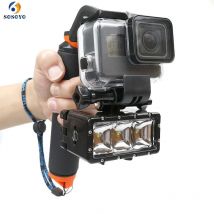 2 in 1 Shutter Pistole Trigger Float Griff Grip Tauchen Handheld Selfie Stick Set Für Gopro 7 6 5 DJI Osmo Action Kamera