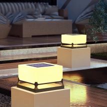 Modern Solar Outdoor Waterproof Decorations Door Post Atmosphere Light Yard Patio Pathway Courtyard Square Wall Pillar Light