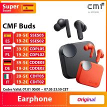 Verison globale CMF by Nothing Buds 42dB Active Noise Cancellation ANC con modalità trasparenza IP54 Ultra Bass Technology 2.0 CMF Buds Wireless Earphone