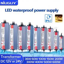 Waterproof lighting transformer AC 220V to DC 12V 24V LED driver power supply 100W 200W 300W 400W 500W 600W outdoor waterproof