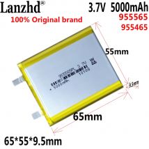 Lithium Polymer Batteries 955565  3.7V 5000mAh 55*60*9.5mm Rechargeable Battery For Power Bank