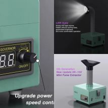 SK-102-Extractor de humos de soldadura de Metal, purificador para soldadura, grabador láser, corte, quema de madera, impresora 3D