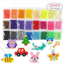 1000PCs Magische Wasser Klebrige Perlen Kinder 36 farben OPP Taschen Kristall Farbe Spray Puzzle für Kinder Geschenk Spielzeug