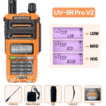 UV 9R Pro V2 Baofeng IP68 Waterproof Walkie Talkie Tri-Power Type-C Charger Dual Band Ham CB Radio Two Way Radio of UV 9R Plus