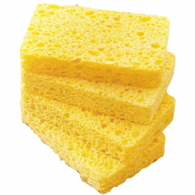 6/12Pcs Natural Wood Pulp Dish Sponges - Superfine Fiber Rectangular Cleaning Kitchen Sponges Multi-Purpose Sponge Cloths