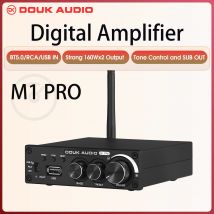 Douk Audio M1 PRO HiFi Bluetooth 5.0 Stereo TDA7498E Power Amplifier Wireless Receiver USB Player Subwoofer Amp 160W*2