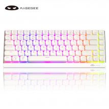 Wireless RGB Mechanical Keyboard Moon84 Triple Mode 2.4GHz/Bluetooth/USB-C Wired Office White Keyboard for /PC/Laptop