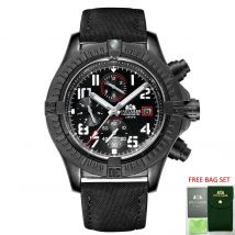 Automatische Uhren für Männer Mechanische Selbst Wind Leinwand Echtes Schwarz Blau Leder Multifunktions Leucht Reloj Hombre Baratos
